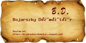 Bojarszky Dömötör névjegykártya